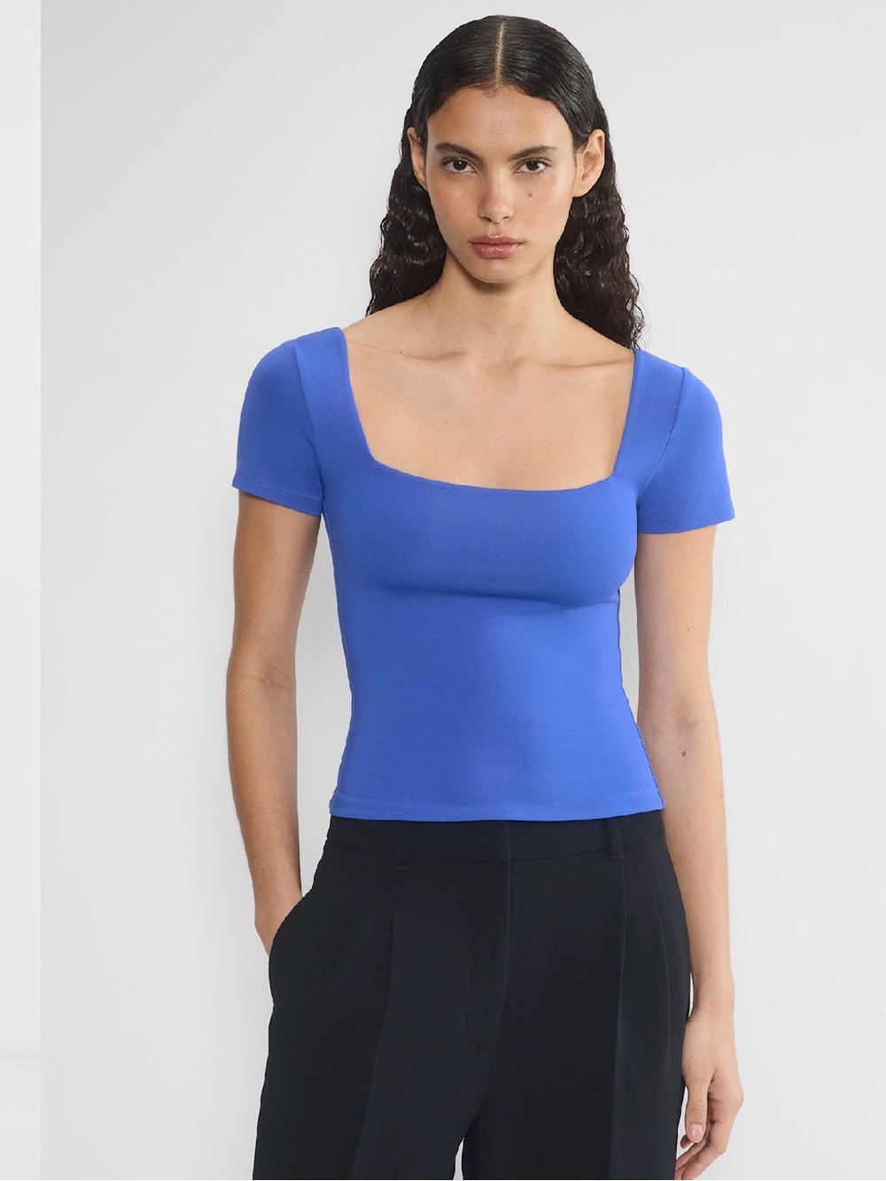 Aritzia Original Contour Squareneck Top Jazz Blue M